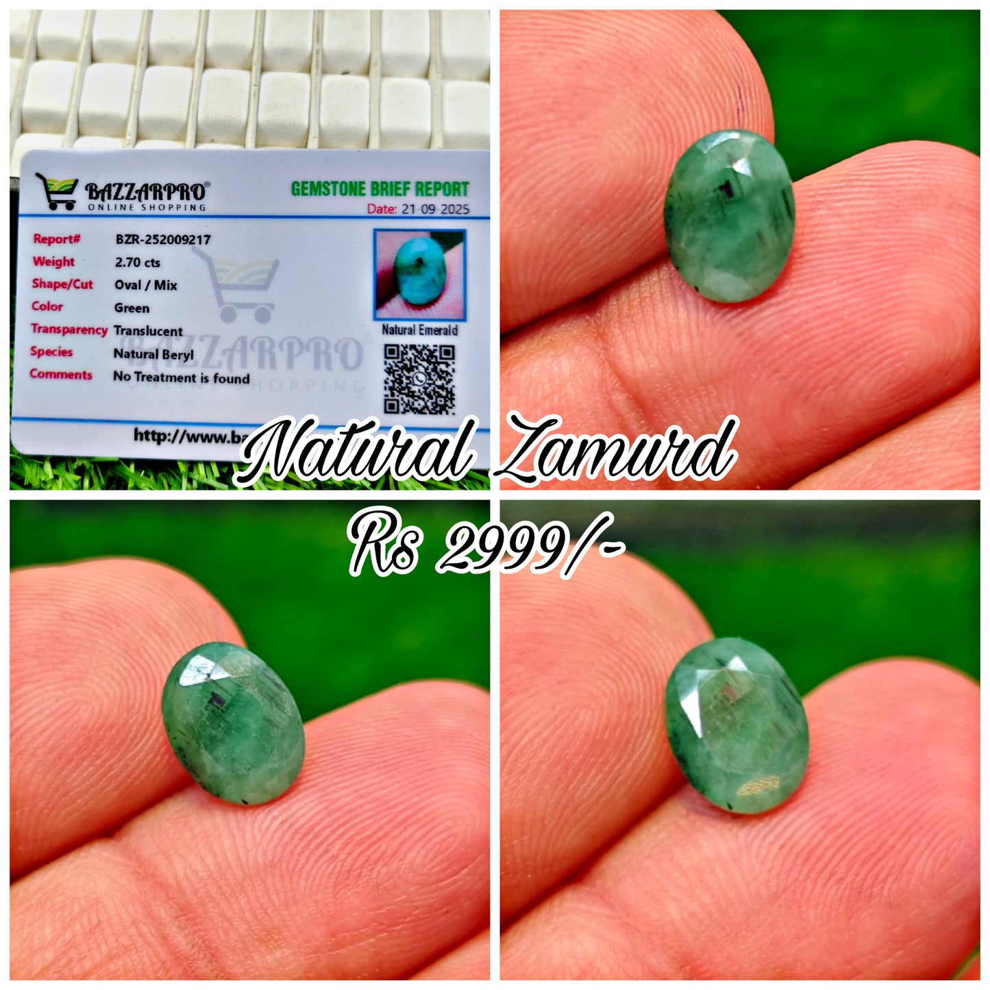Premium Zamurd With Lab Certificate