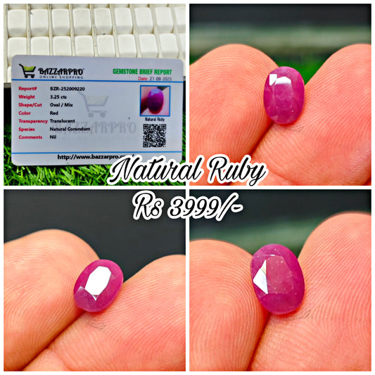 Premium Ruby With Lab Certificate