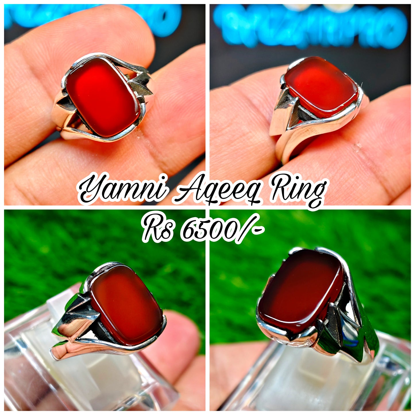 Yamni Aqeeq Ring