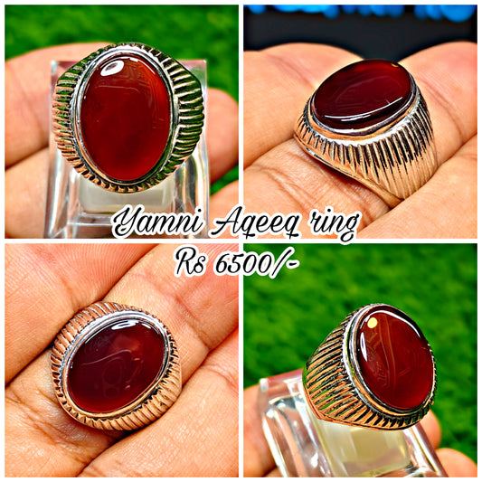 Yamni Aqeeq Ring