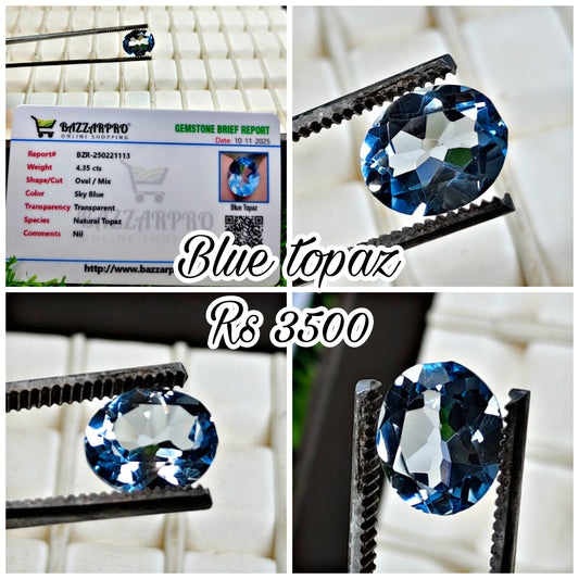 Blue Topaz With Lab Certificate