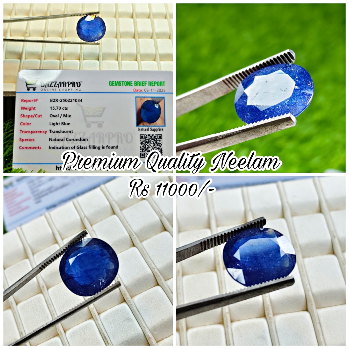 Premium Quality Neelam With Lab Certificate