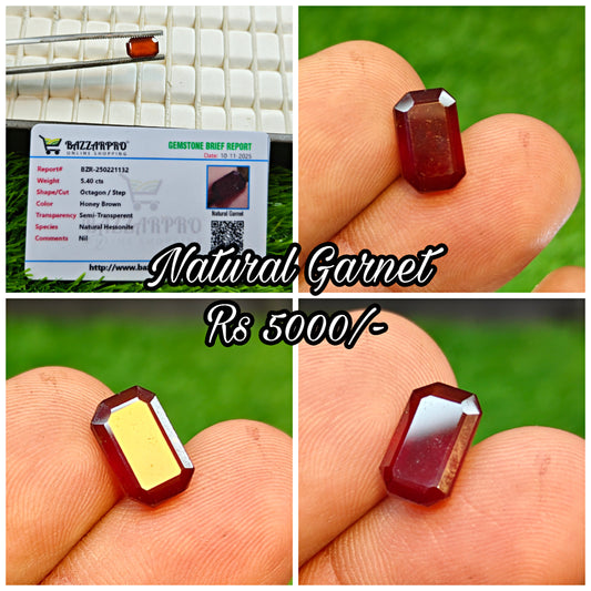 Natural Garnet With Lab Certificate