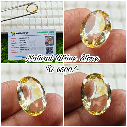 Natural Citrine With Lab Certificate