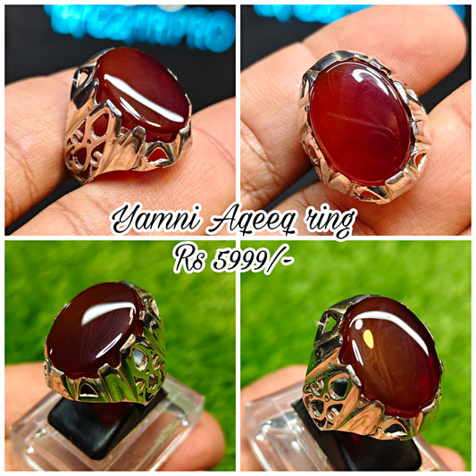 Yamni Aqeeq Ring