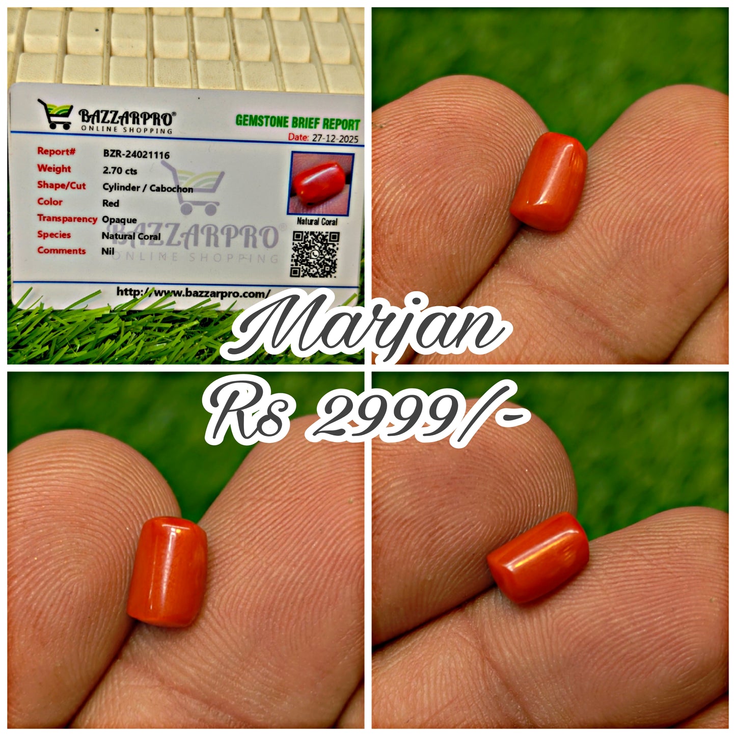 Marjan With Lab certificate