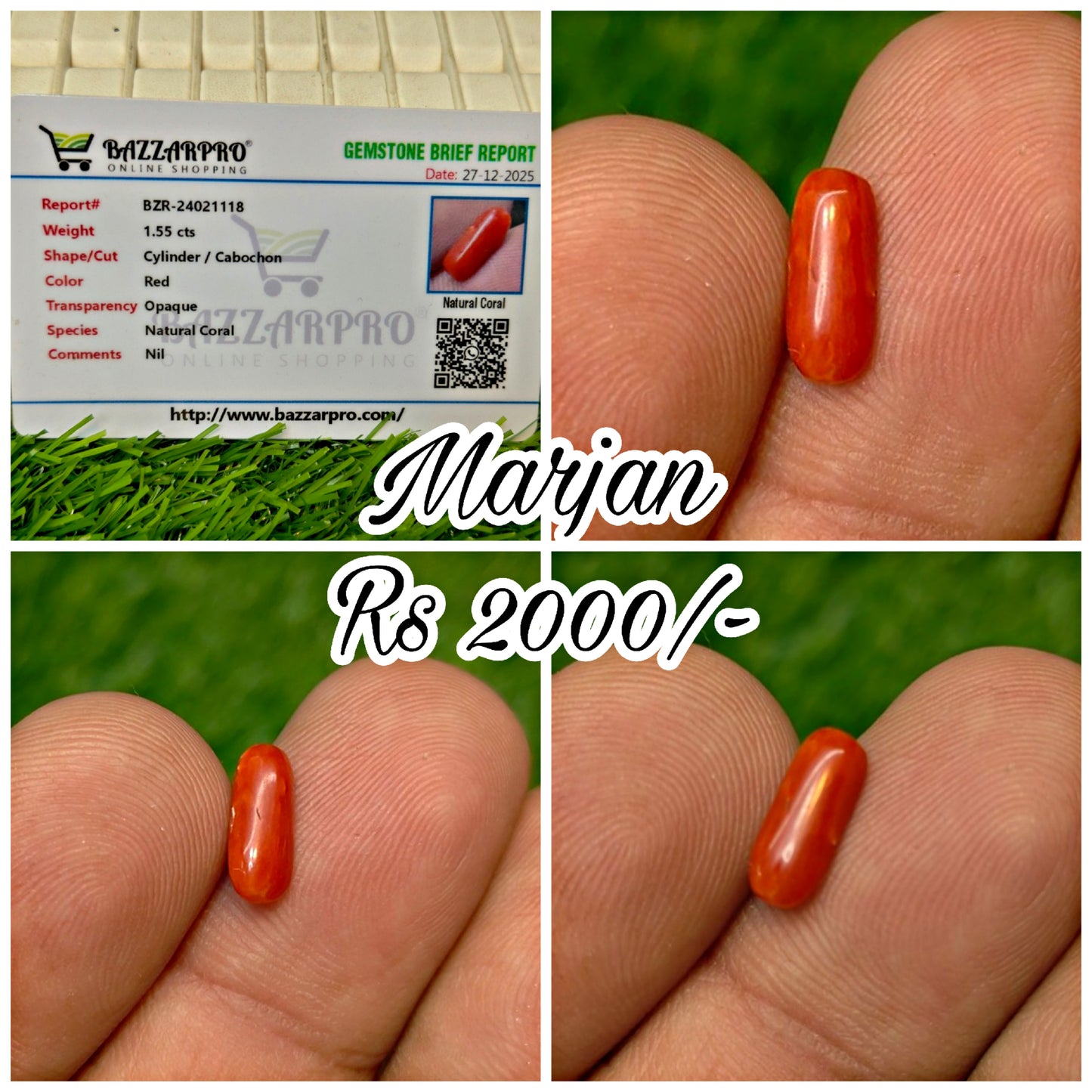 Marjan With Lab certificate