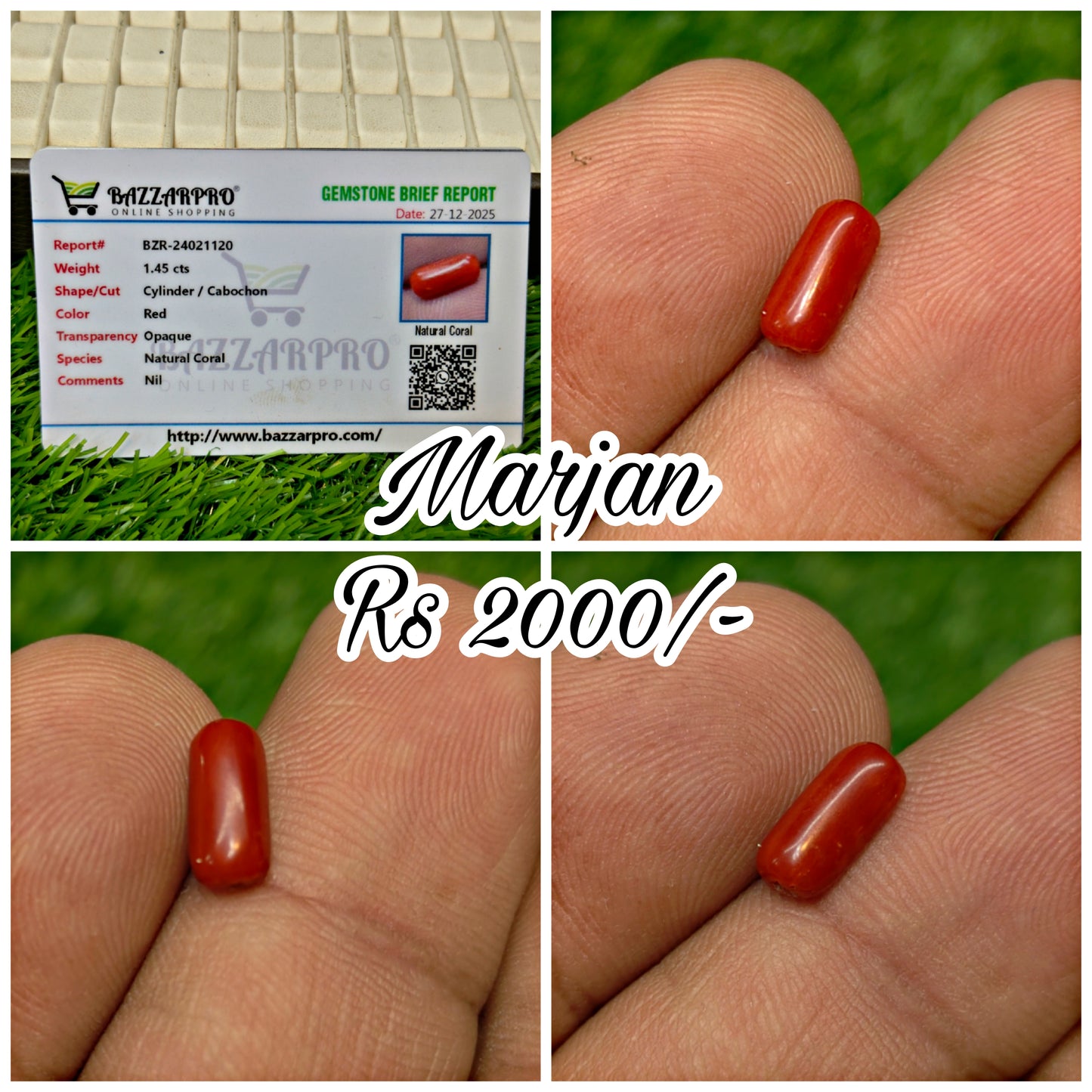 Marjan With Lab certificate