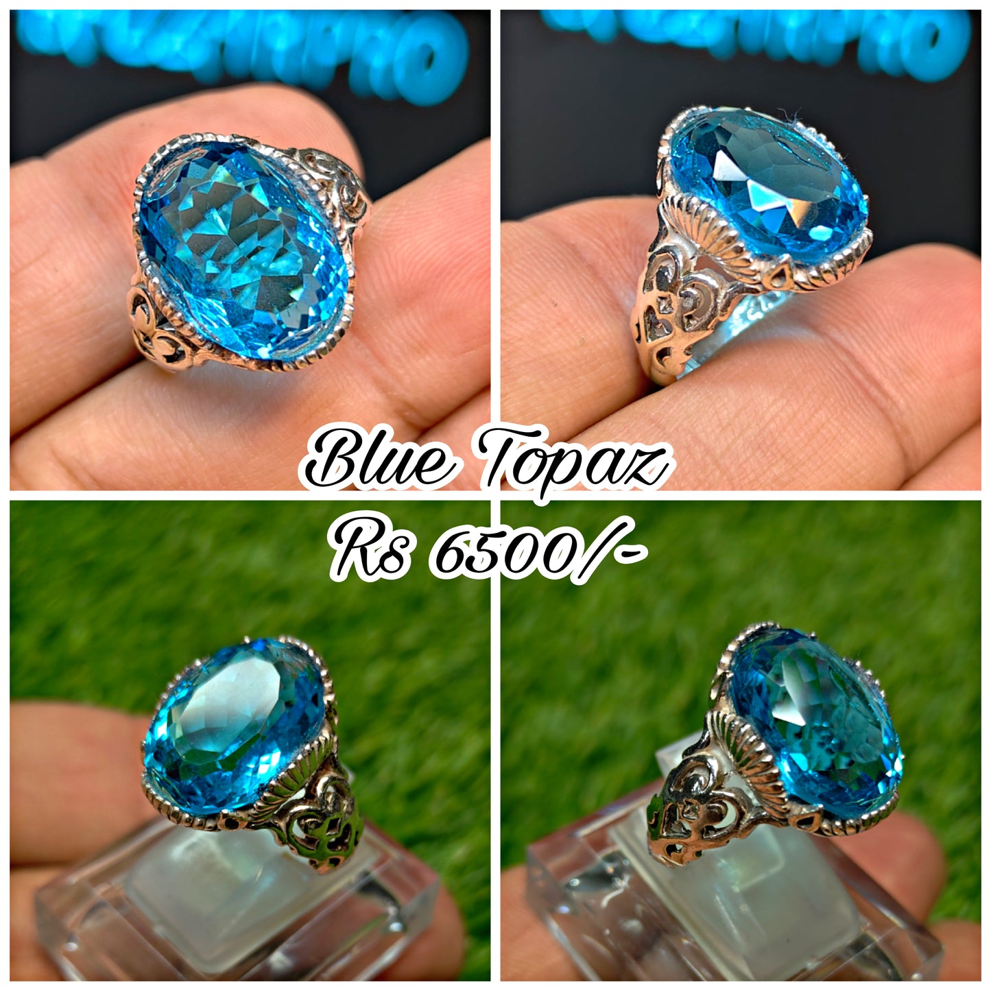 Premium Quality Blue Topaz Ring