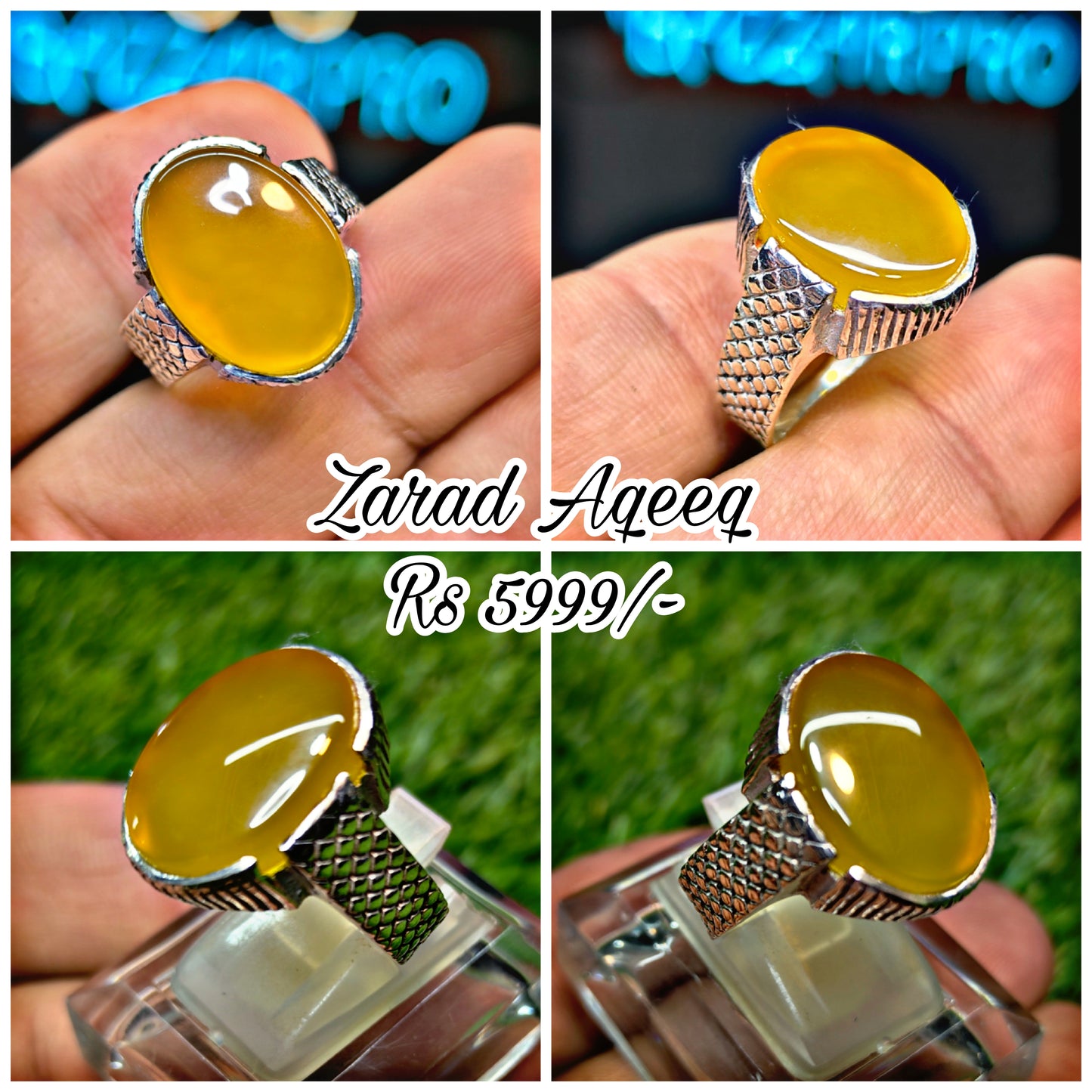 Premium Quality Zarad Aqeeq Ring