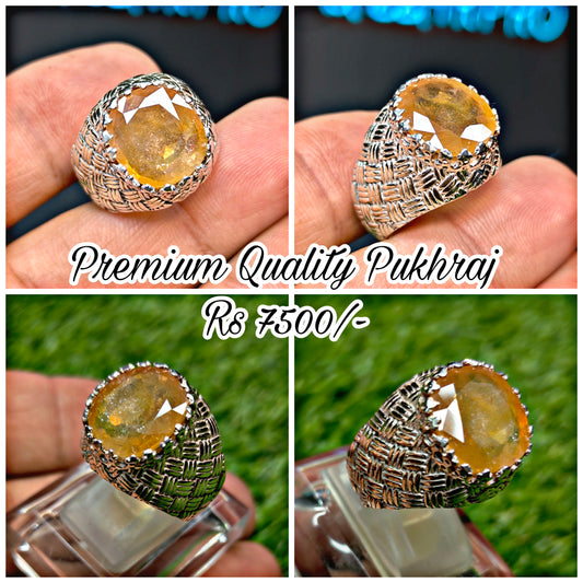 Premium Quality Pukhraj Ring