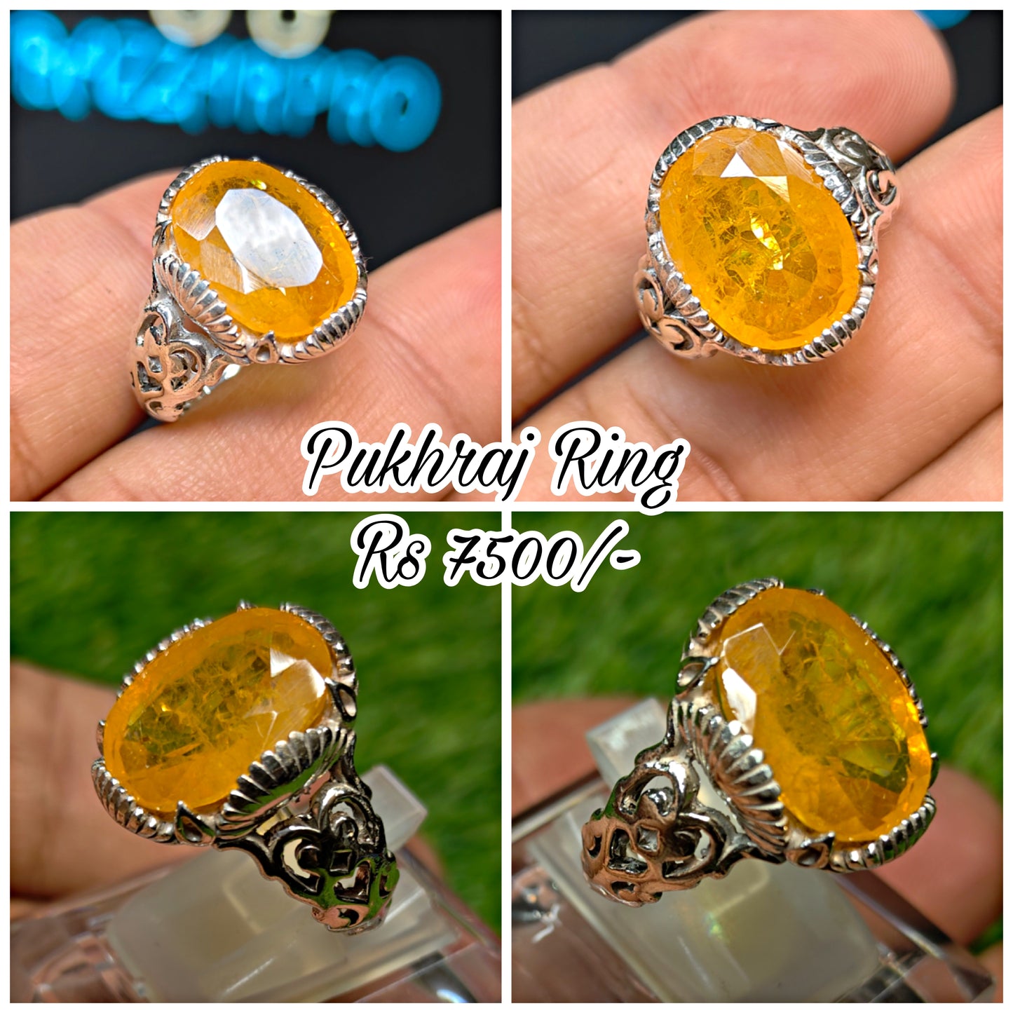 Premium Quality Pukhraj Ring