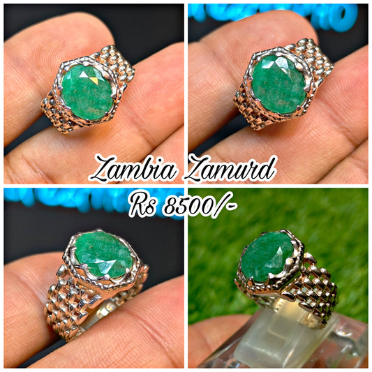 Premium Quality Zambia Zamurd Ring