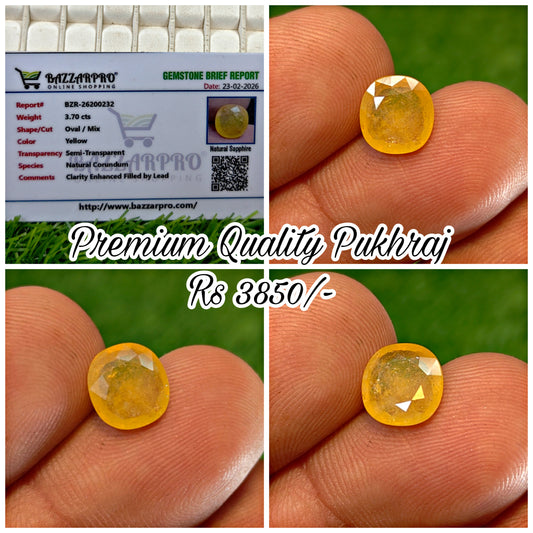 Premium Quality Pukhraj With Lab Certifice