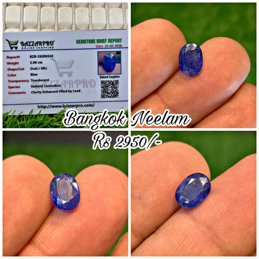 Premium Quality African Neelam With Lab Certificte