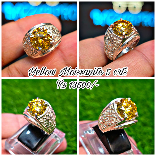 Premium Quality Yellow Moissanite Ring