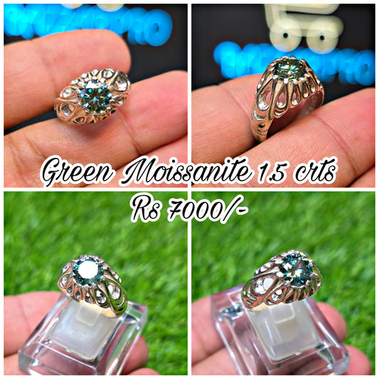 Premium Quality Green Moissanite Ring