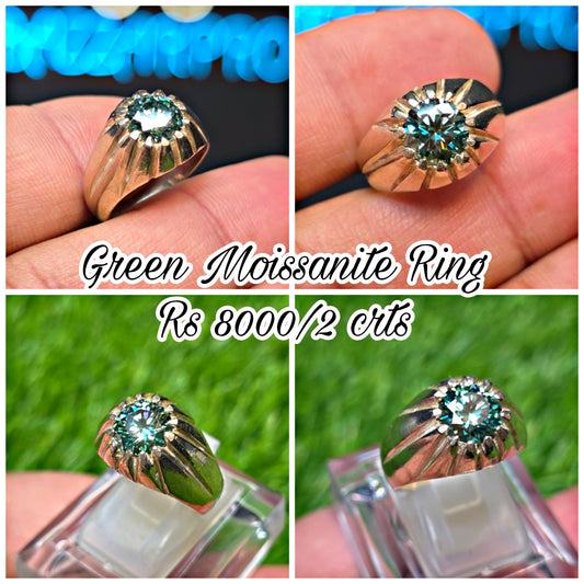 Premium Quality Green Moissanite Ring
