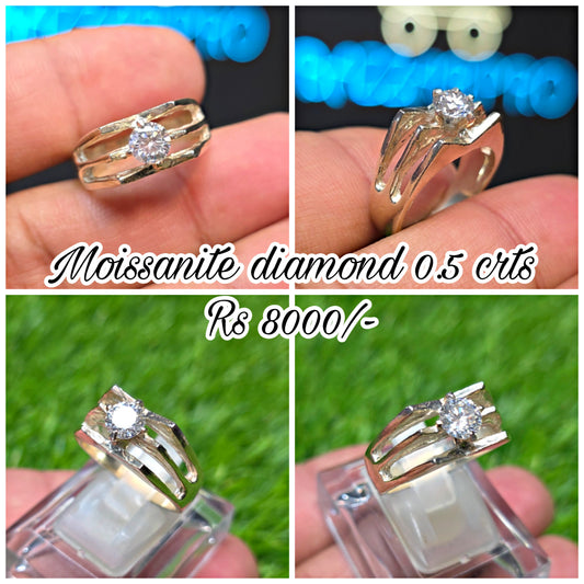 Premium Quality White Moissanite Ring