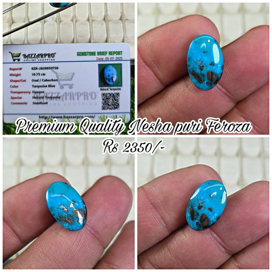Natural Nisha Puri Feroza Stone With Lab Certificate