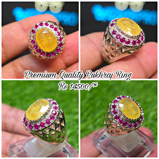 Premium Quality Pukhraj Ring