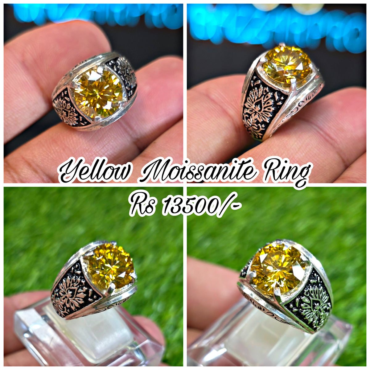 Yellow Moissanite Diamond Ring