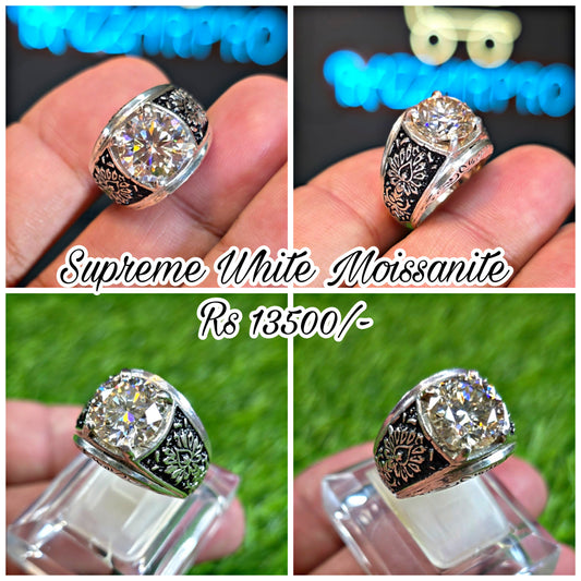 Supreme White Color Moissanite Diamond Ring