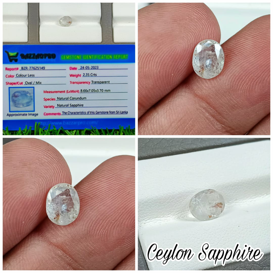 Ceylon sapphire with lab certificate