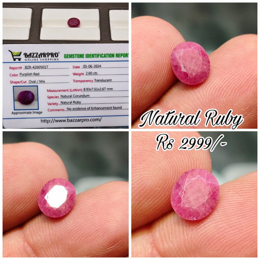 Natural Ruby (Lab Certified)