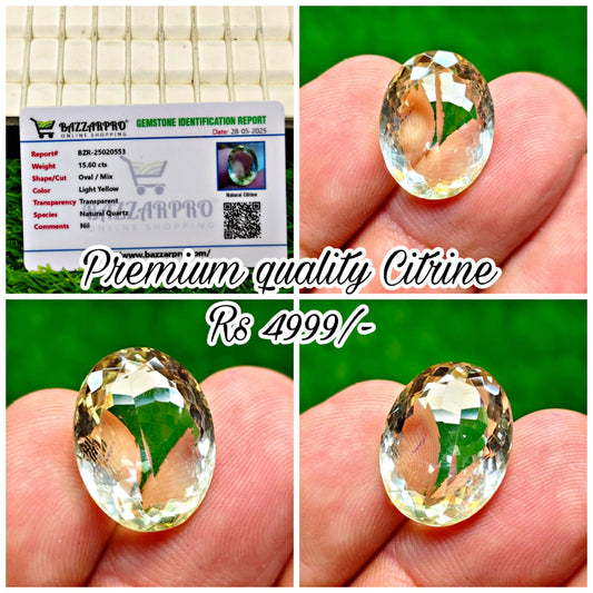 Citrine With lab certificate
