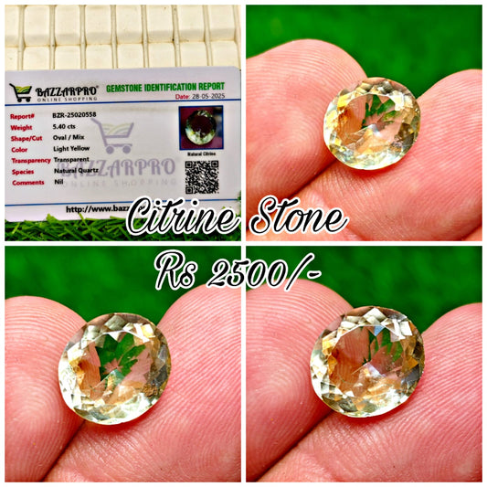 Citrine With lab certificate