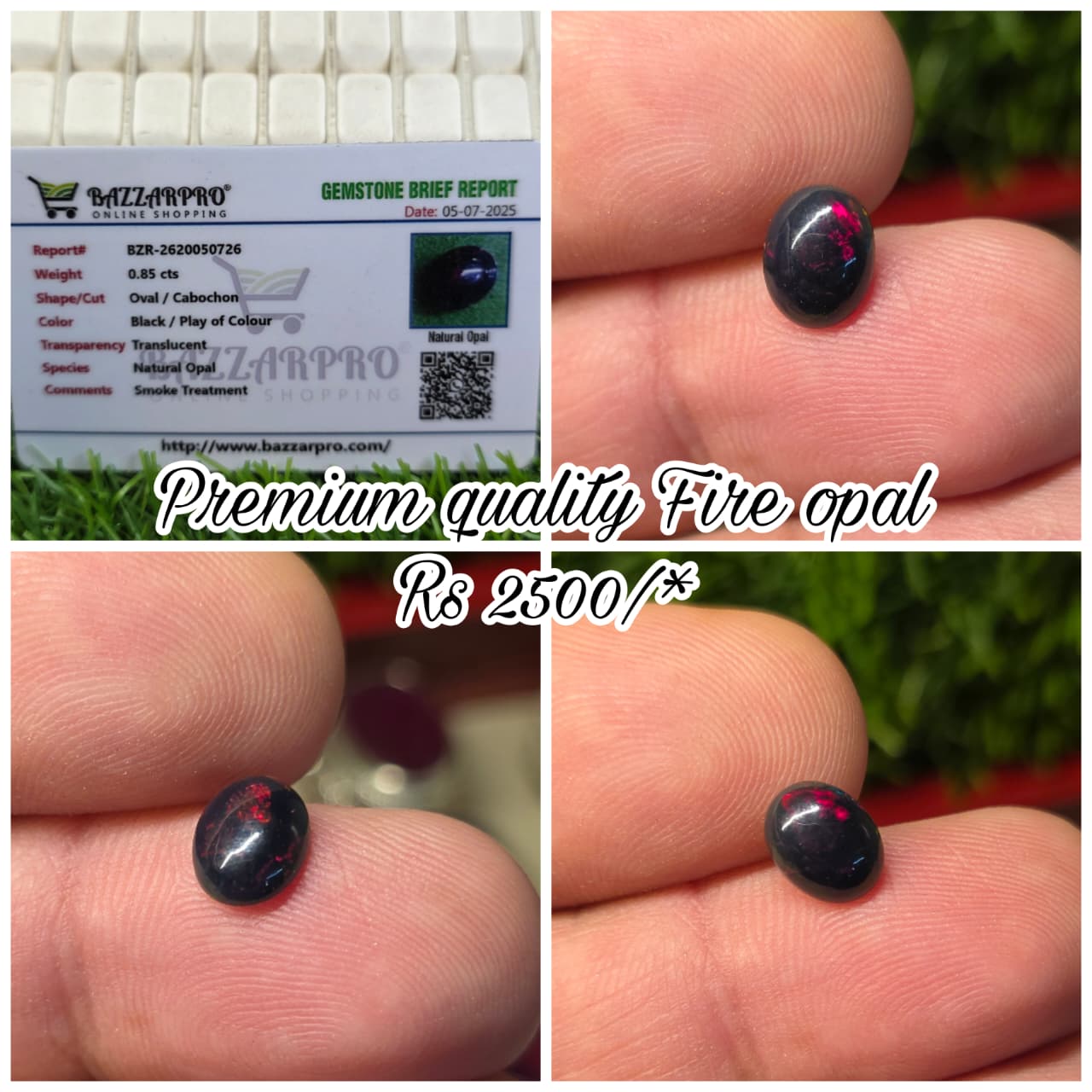 Natural Opal Stone With Lab Certificate