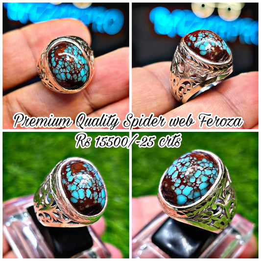 Premium Quality Spider Web Feroza Ring