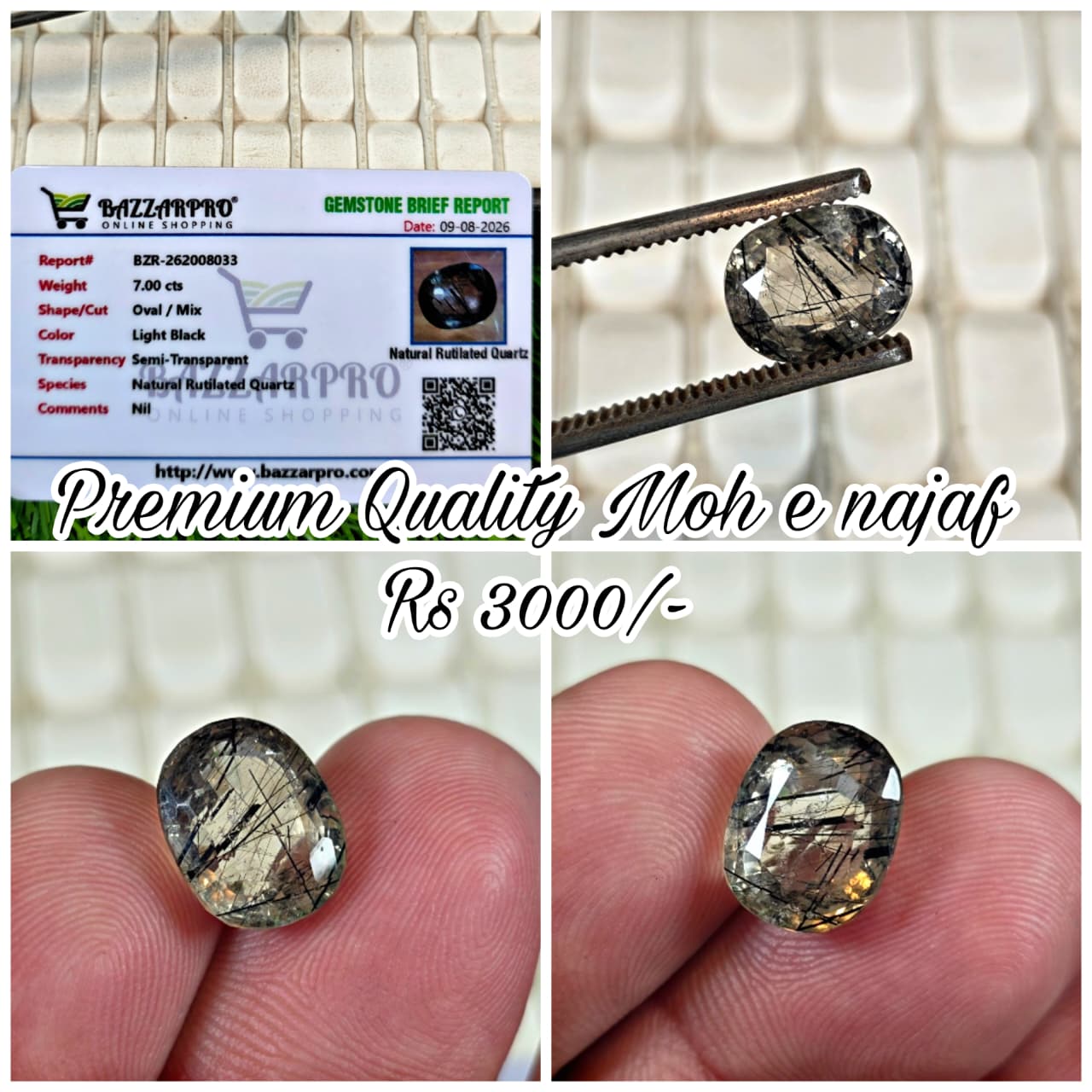 Premium Quality Moh e Najaf Stone With Lab Certificate