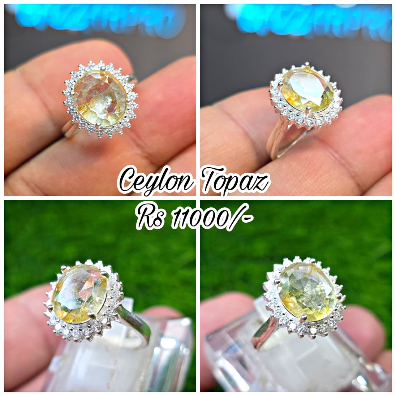 Premium Quality Ceylon Topaz Ring (Ladies)