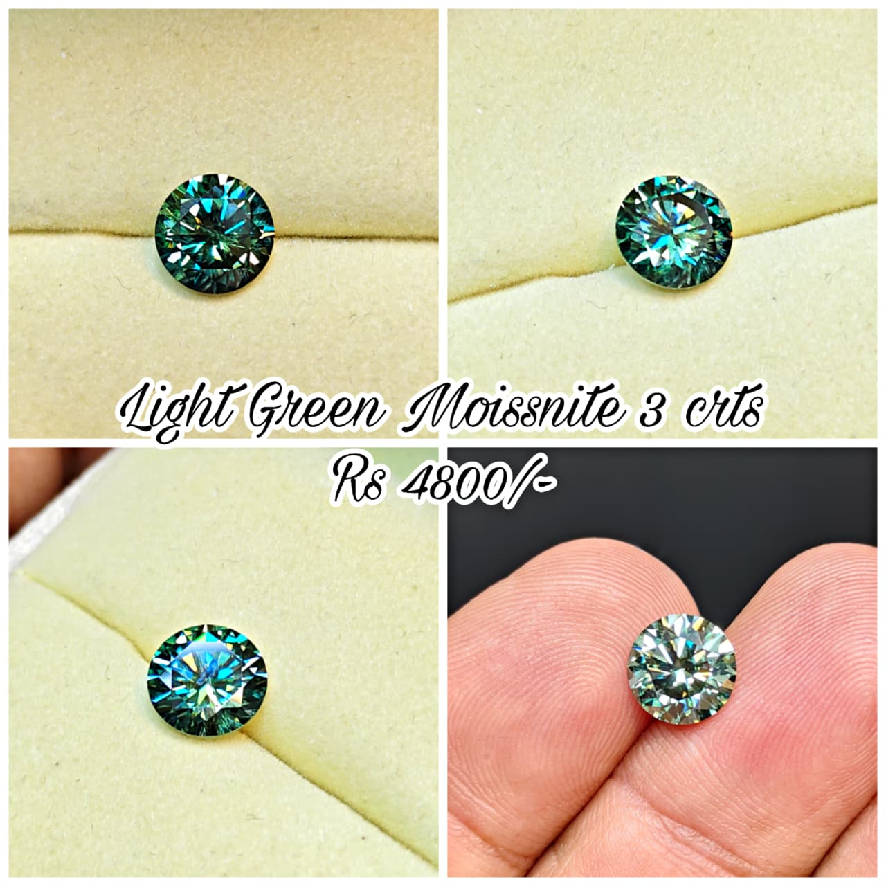 Light Green Color Moissanite