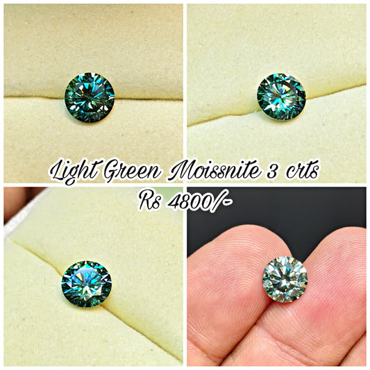Light Green Color Moissanite