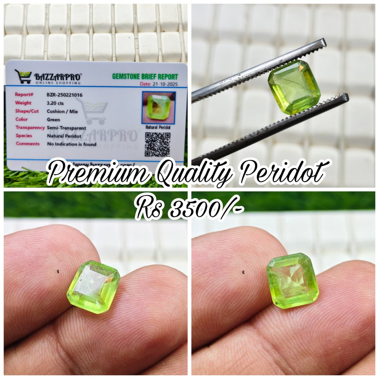 Premium Quality Peridot With Lab Certificate