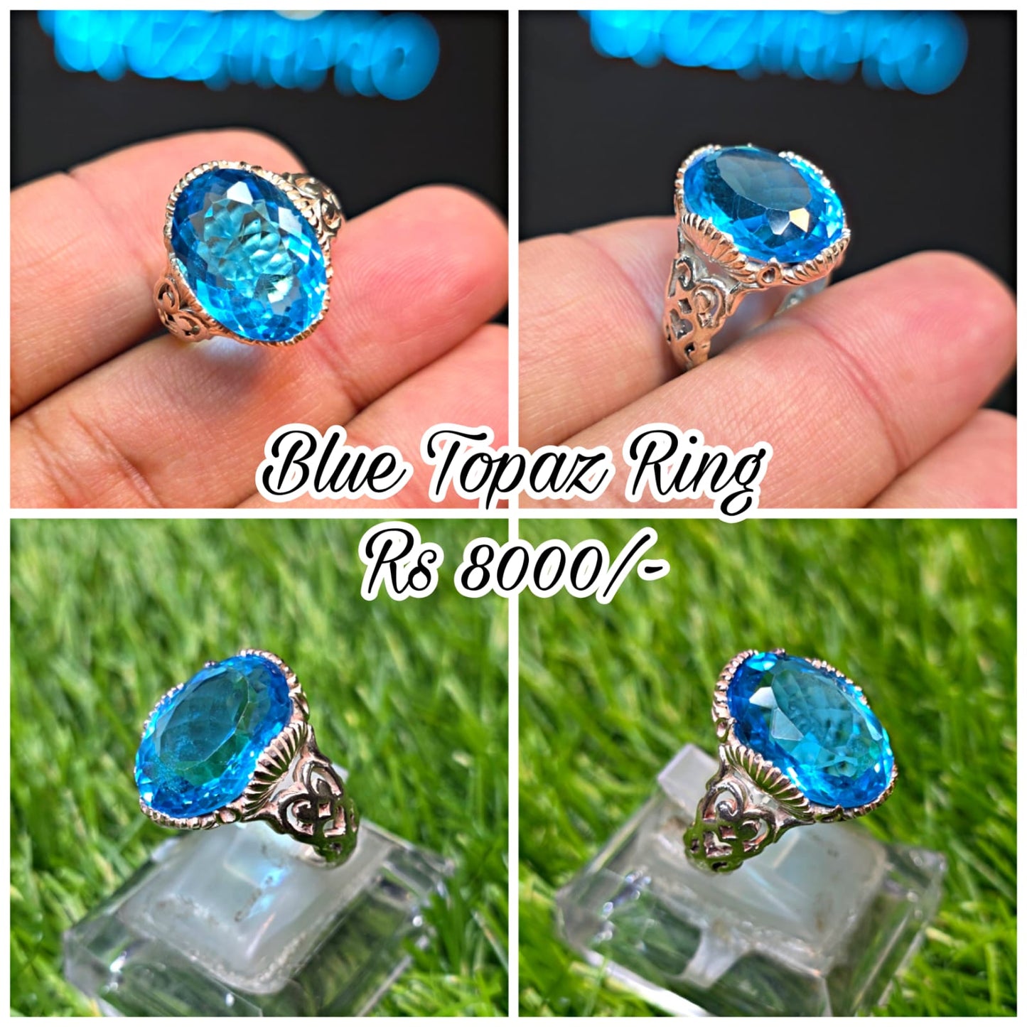 Premium Quality Blue Topaz Ring