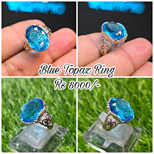 Premium Quality Blue Topaz Ring