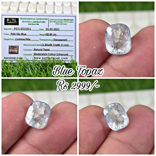 Blue Topaz With Lab Certificate