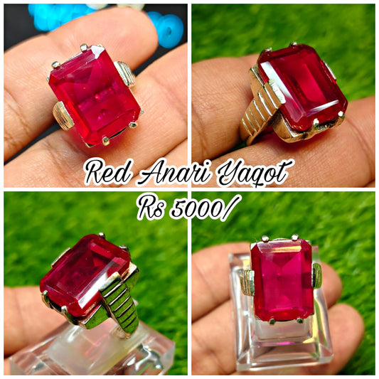 Premium Quality Red Anari Yaqoot Ring