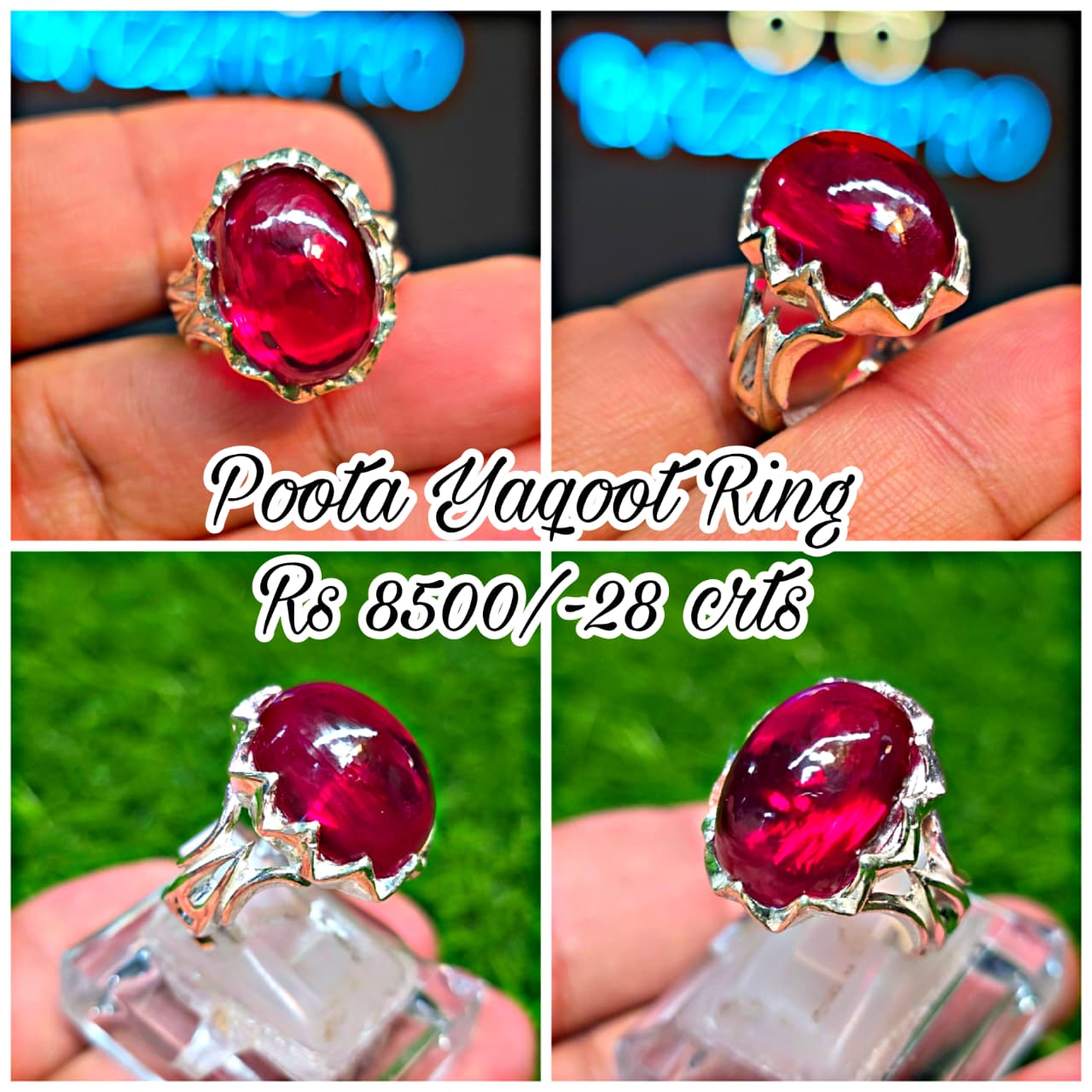 Premium Quality Poota Yaqoot Ring