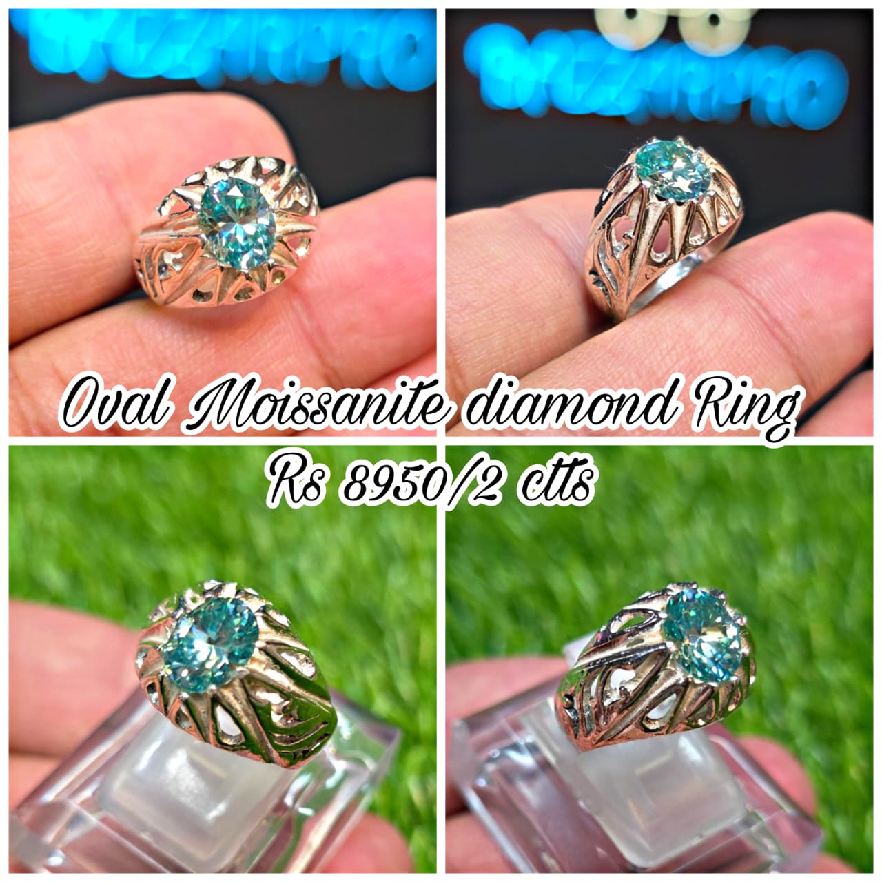 Premium Quality Oval Moissanite Ring