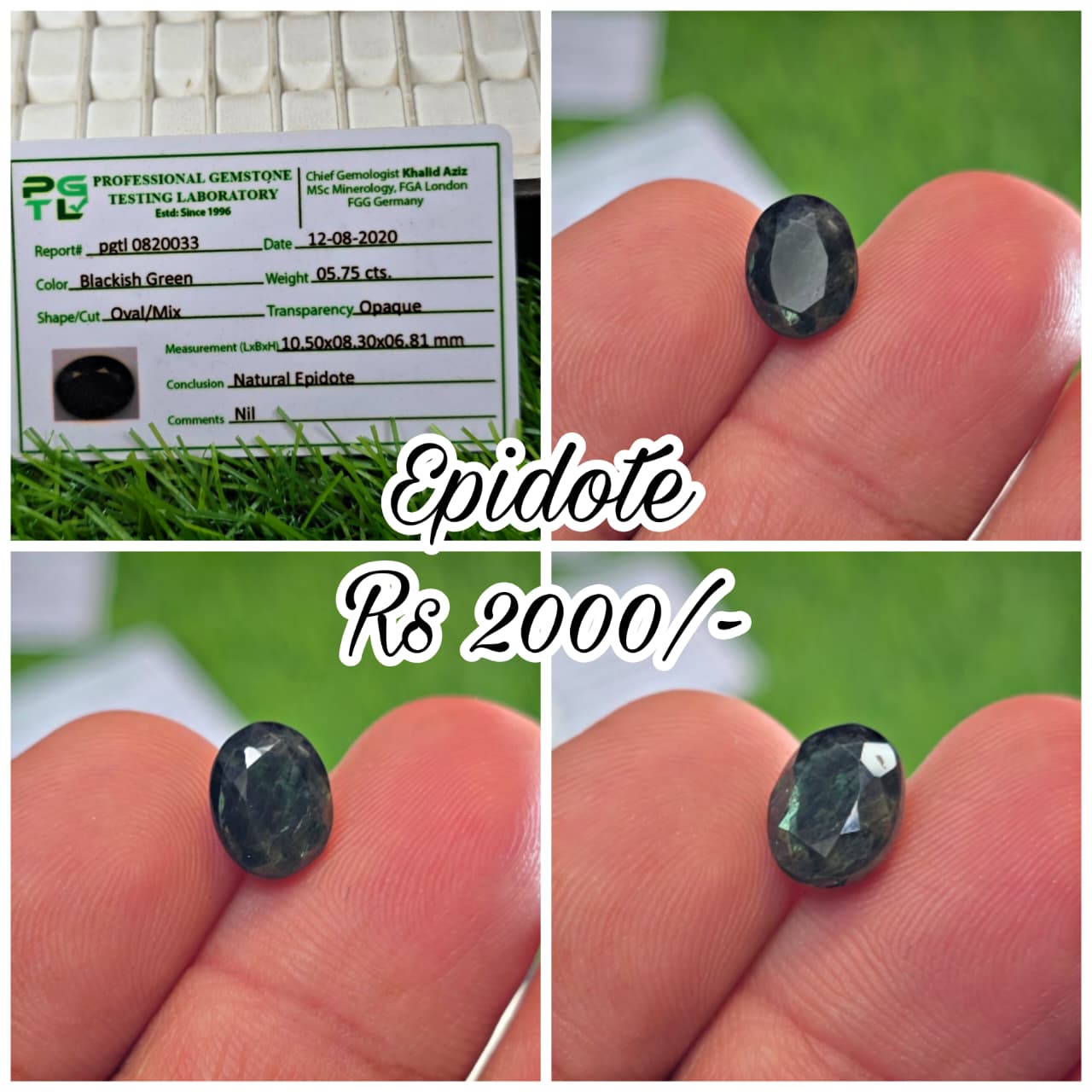 Natural Epiodte Stone With Lab Certificate