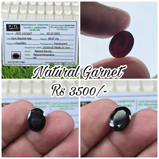Natural Garnet Stone With Lab Certificate