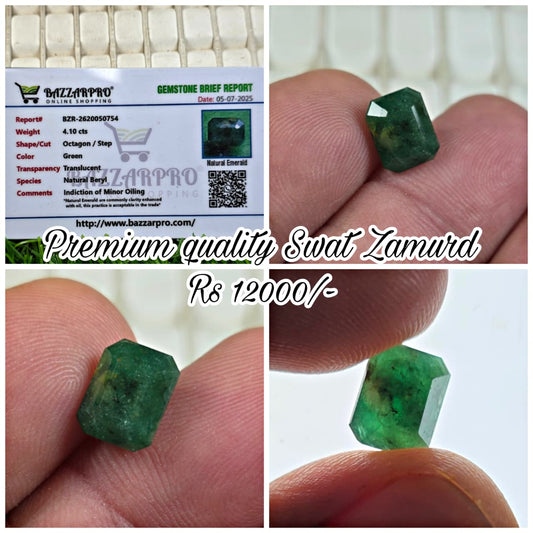 Natural Swat Zamurd Stone With Lab Certificate