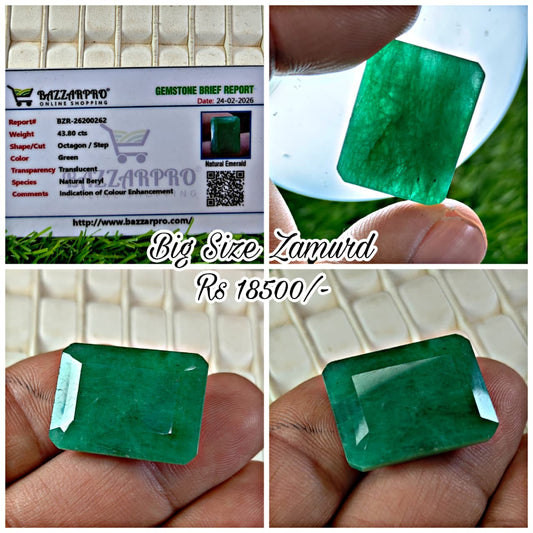 Premium Quality Zambian Zamurd With Lab Certifice