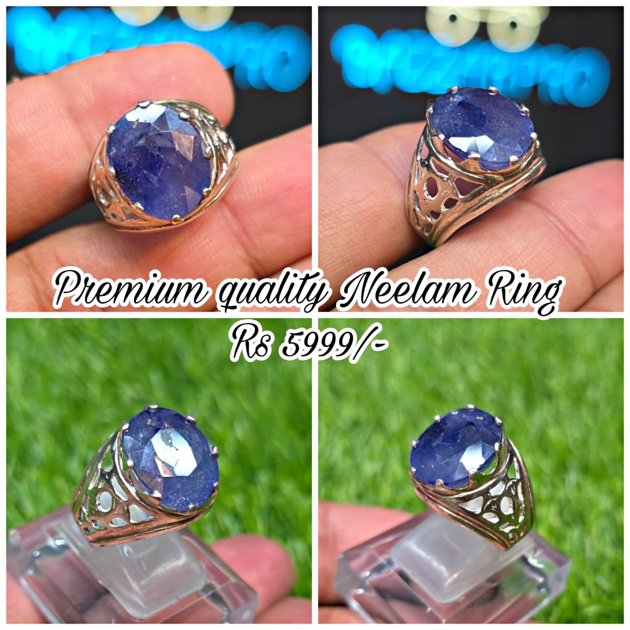 Premium Quality Neelam Ring