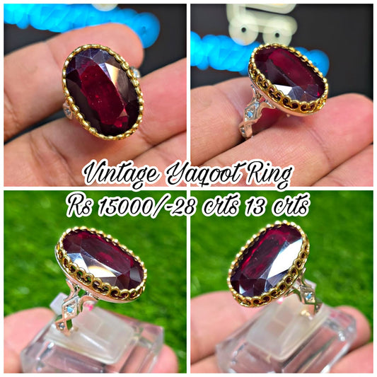 Premium Quality Vintage Style Yaqoot Ring